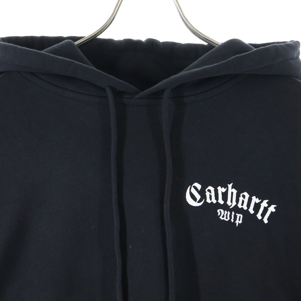 CARHARTT(カーハート) Carhartt WIP Hooded Onyx Script Sweatshirt ロゴ刺繍フーディー パーカー ブラック #L