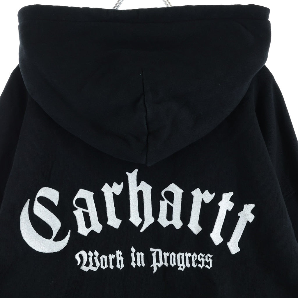 CARHARTT(カーハート) Hooded Onyx Script Sweatshirt プルオーバーパーカー 刺繍 コットン ブラック