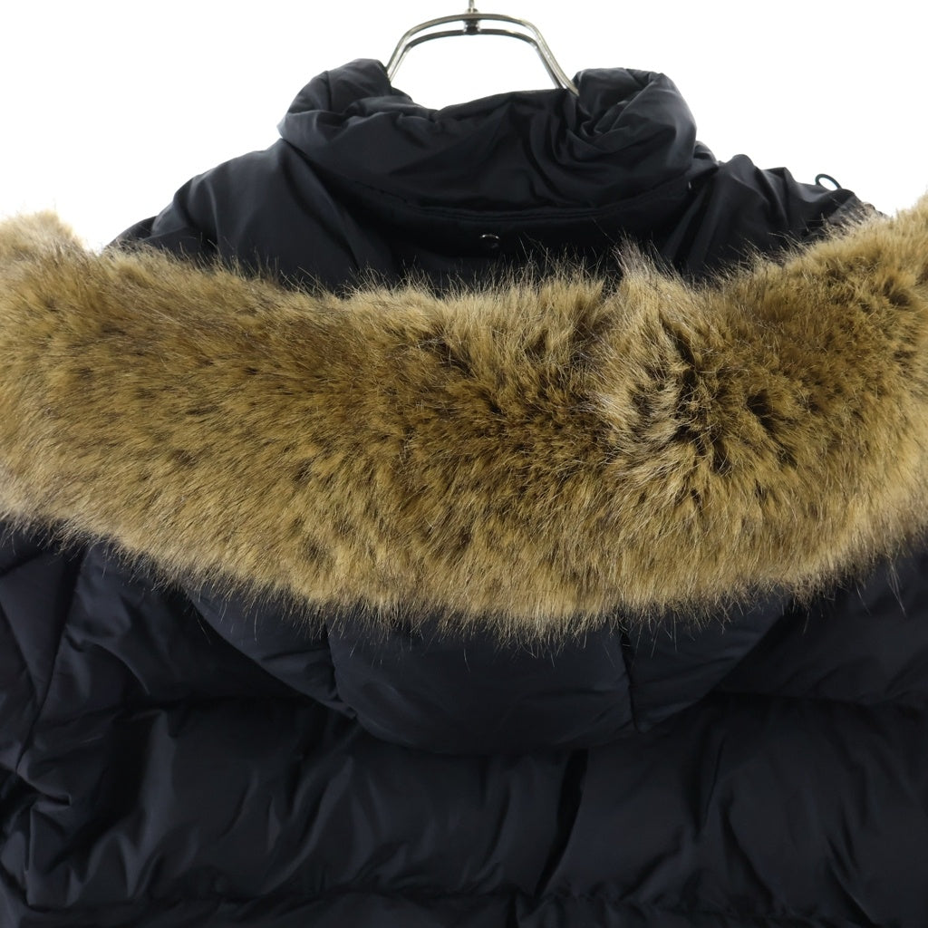 MONCLER(モンクレール) マヤF ファー フード付きダウンジャケット ブラック×ブラウン #1 I20911A00198