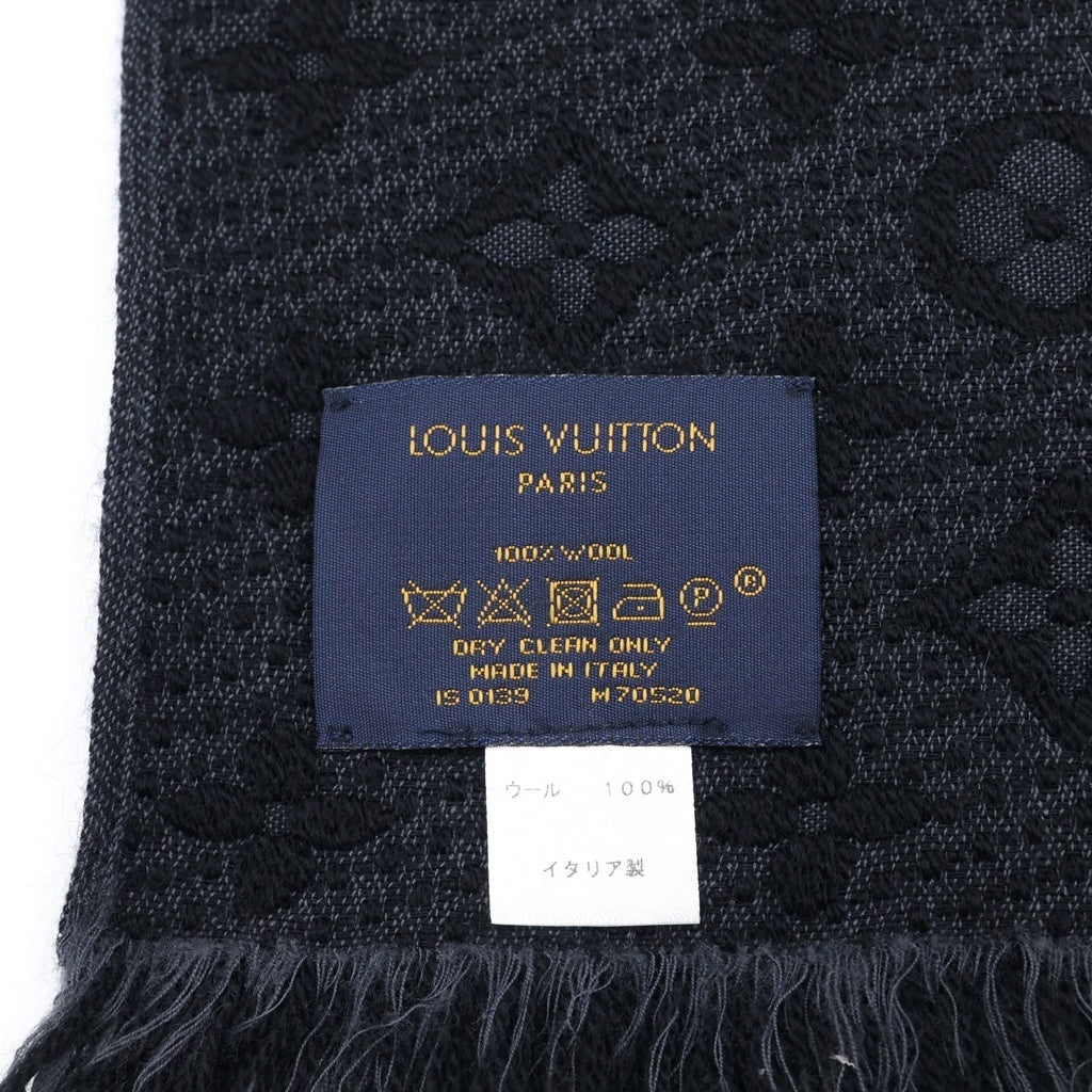 LOUIS VUITTON(ルイヴィトン) エシャルプ モノグラム クラシック ウール マフラー ストール ブラック M70520 レディース