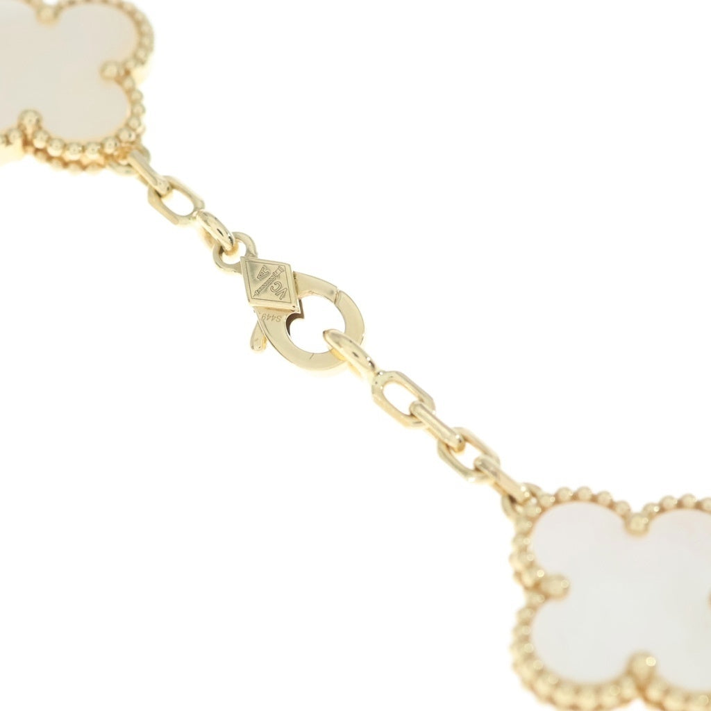 Van Cleef & Arpels(ヴァンクリーフアンドアーペル) ヴィンテージアルハンブラ 10モチーフ マザーオブパール ネックレス Au750 イエローゴールド VCARA42800 レディース