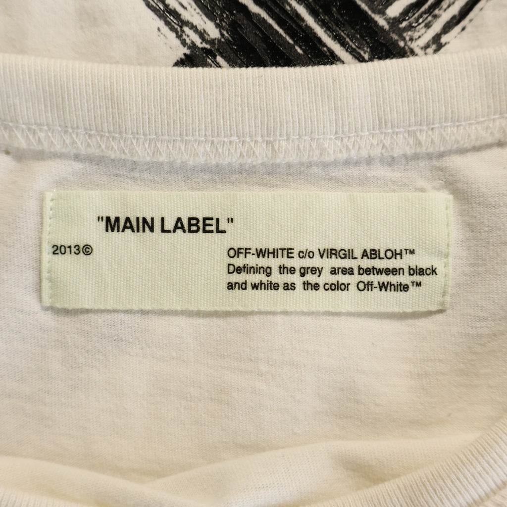 OFF-WHITE(オフホワイト) バックプリント 半袖Tシャツ カットソー ホワイト×ブラック XS