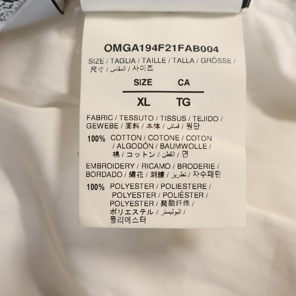 OFF-WHITE(オフホワイト) 21AW ミニロゴ コットンブロード シャツ ホワイト #XL OMGA194F21FAB004