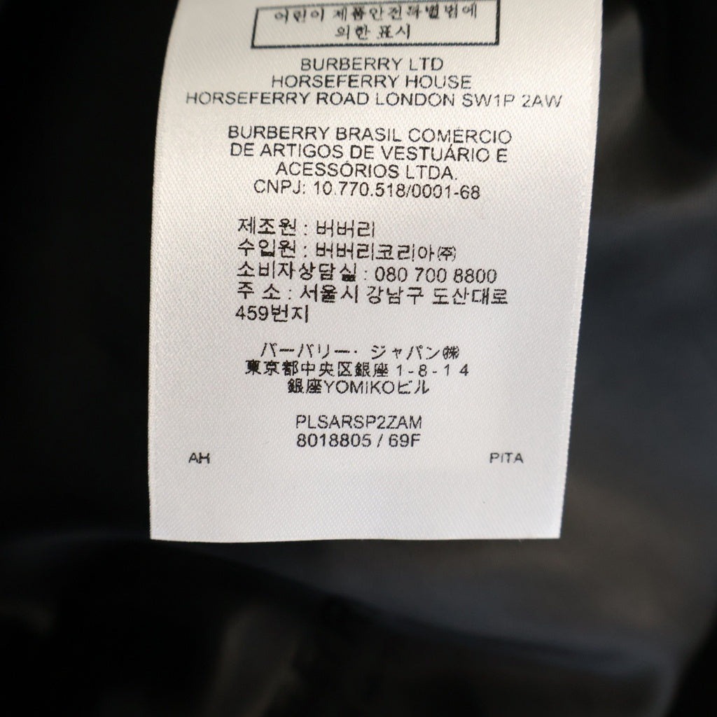BURBERRY(バーバリー) ステンカラー コート ウール レザー ブラック レディース