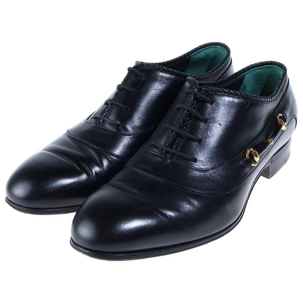 GUCCI(グッチ) ホースビット レースアップ シューズ ブラック 757768