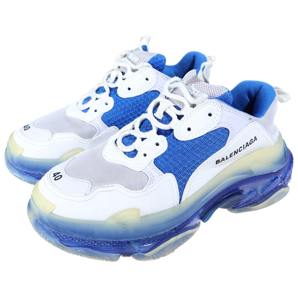 BALENCIAGA(バレンシアガ) Triple 541624",Triple S White Blueトリプルエス ローカットスニーカー ブルー 541624""