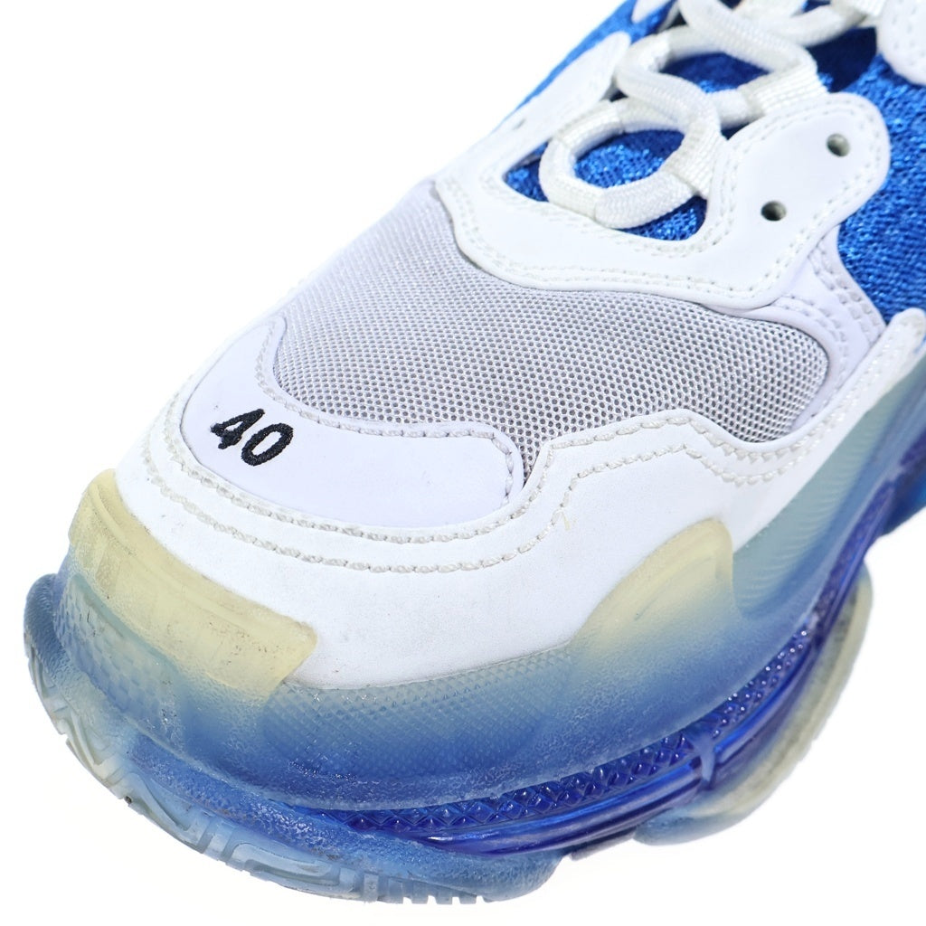 BALENCIAGA(バレンシアガ) Triple 541624",Triple S White Blueトリプルエス ローカットスニーカー ブルー 541624""