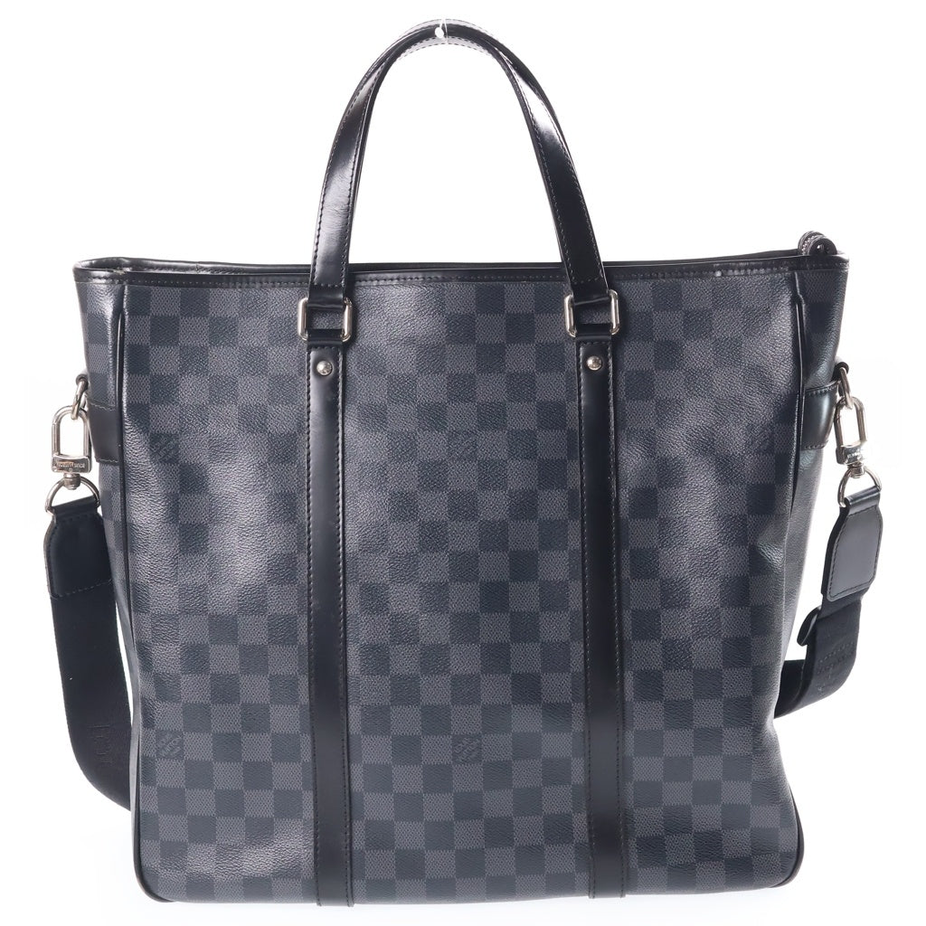 LOUIS VUITTON(ルイヴィトン) ダミエ・グラフィット タダオ ハンドバッグ トートバッグ ショルダーバッグ ブラック PVC×レザー N51192