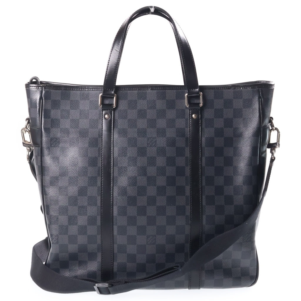 LOUIS VUITTON(ルイヴィトン) ダミエ・グラフィット タダオ ハンドバッグ トートバッグ ショルダーバッグ ブラック PVC×レザー N51192