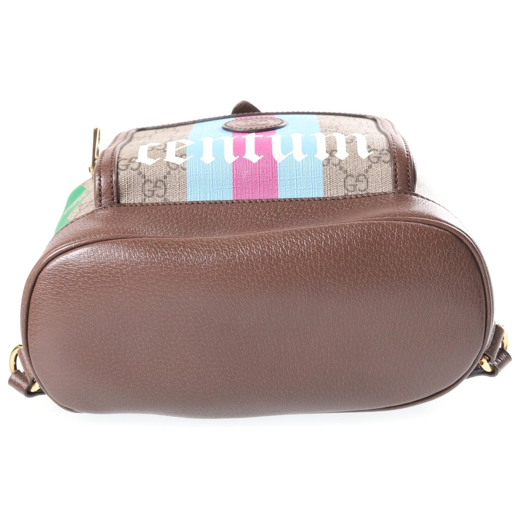 GUCCI(グッチ) リュック バックパック GGスプリーム インターロッキングG キャンバス レザー ベージュ/ブラウン 674147 レディース