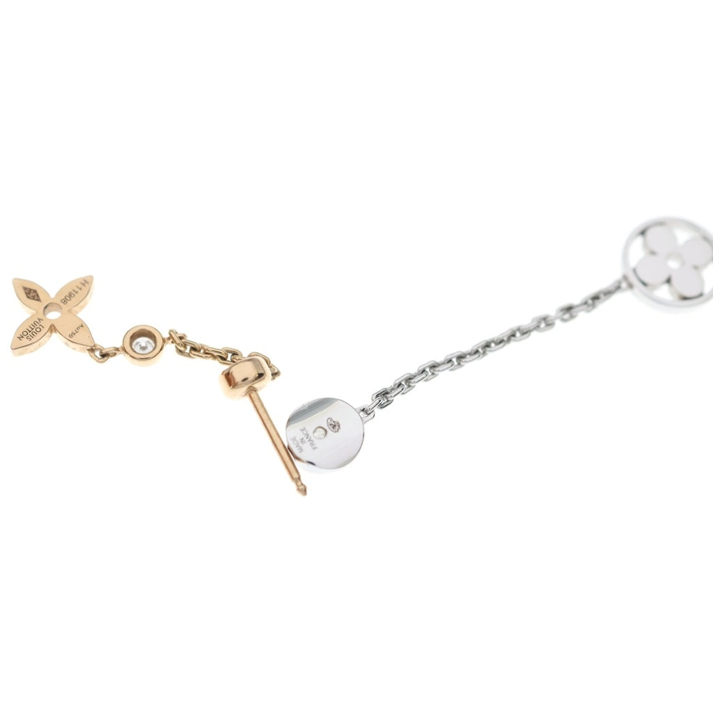LOUIS VUITTON(ルイヴィトン) モノグラムイディール ダイヤピアス イエローゴールド×ホワイトゴールド×ピンクゴールド Au750 レディース
