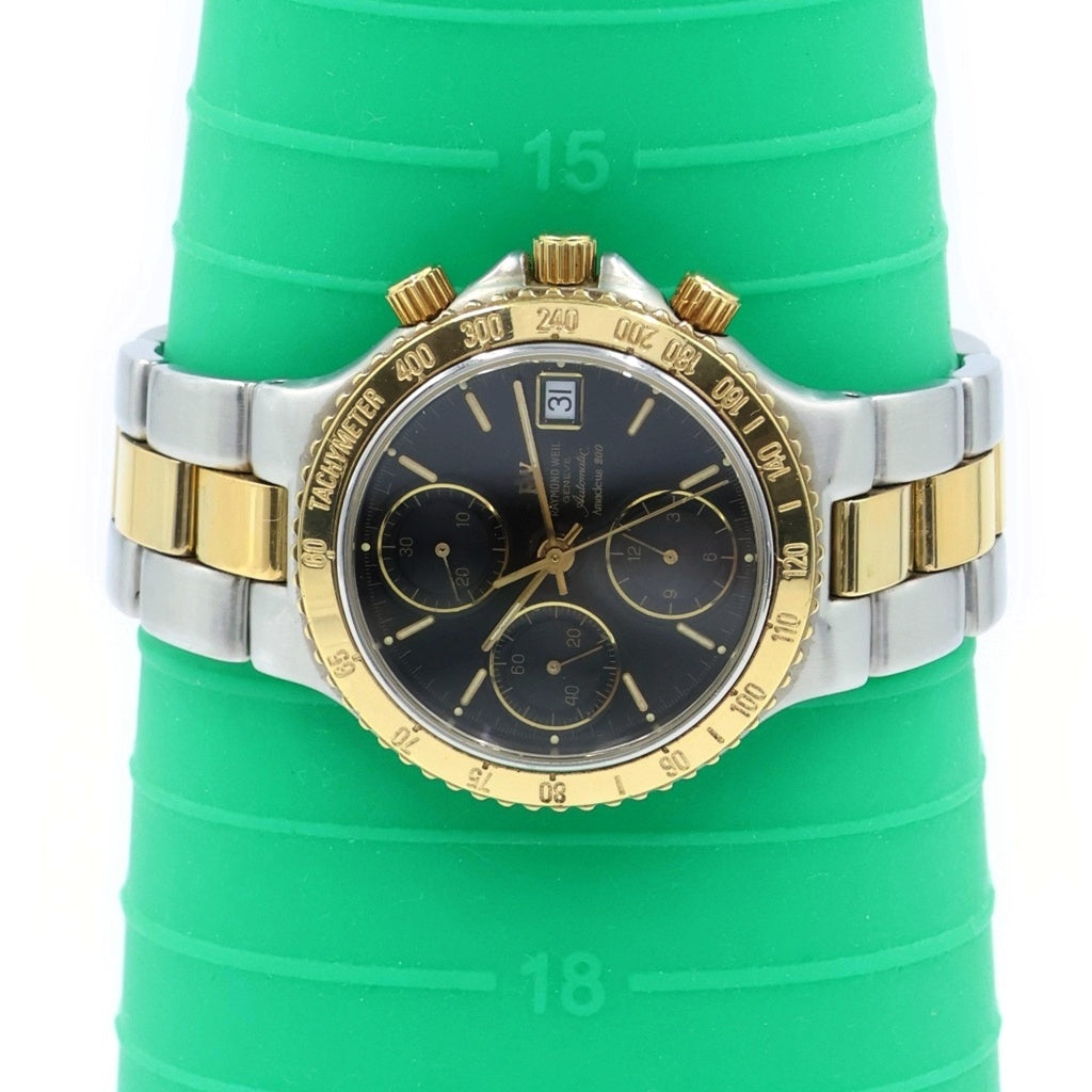 RAYMOND WEIL(レイモンド ウェイル) アマデウス 200 クロノグラフ 黒文字盤 SS/AT ステンレス オートマ 自動巻き 腕時計 7703