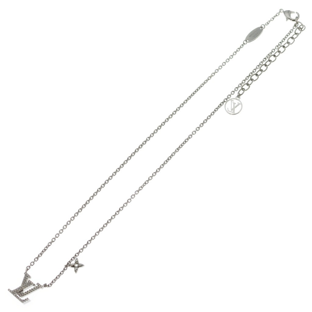 LOUIS VUITTON(ルイヴィトン) LVアイコニック ラインストーンネックレス ペンダント チェーン シルバー M02751 レディース