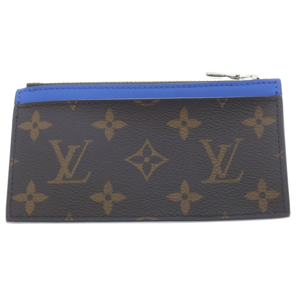 LOUIS VUITTON(ルイヴィトン) モノグラム マカサー コインカードホルダー カードケース フラグメントケース ブラウン×ブルー PVC×レザー M82911 シルバー金具 レディース