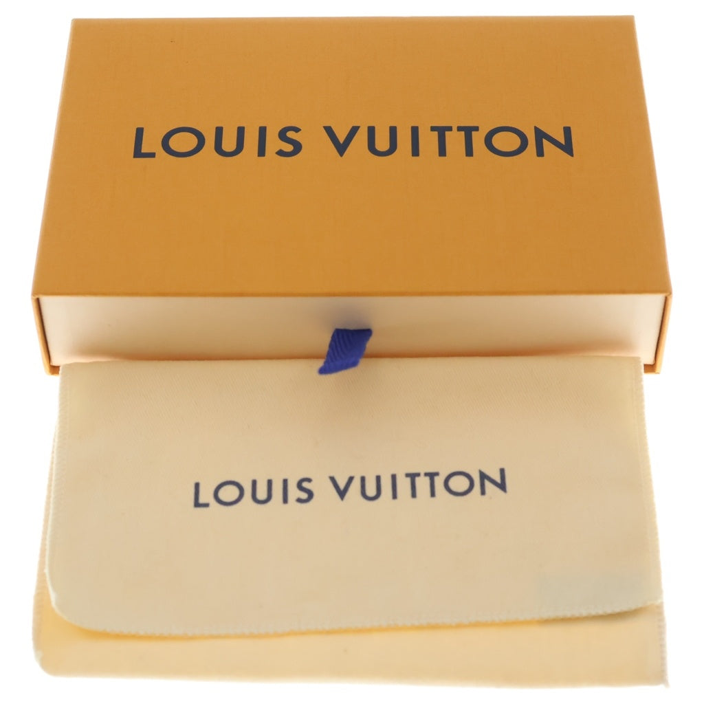 LOUIS VUITTON(ルイヴィトン) モノグラム マカサー コインカードホルダー カードケース フラグメントケース ブラウン×ブルー PVC×レザー M82911 シルバー金具 レディース