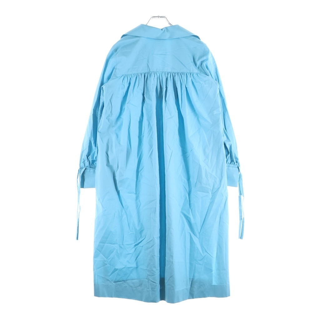 Max Mara(マックスマーラ) スキッパー ギャザー フレアワンピース ライトブルー #36 23122114326 レディース