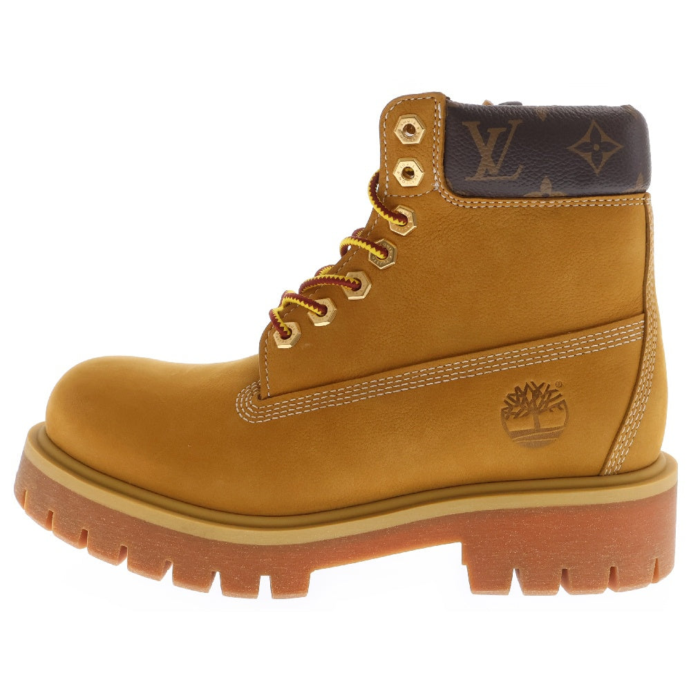 LOUIS VUITTON(ルイヴィトン) ×Timberland アンクルブーツ 8 1/2 1AD74Y ハイカット ブラウン シューズ ゴールド金具