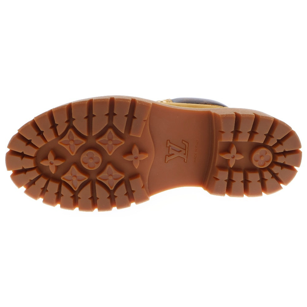 LOUIS VUITTON(ルイヴィトン) ×Timberland アンクルブーツ 8 1/2 1AD74Y ハイカット ブラウン シューズ ゴールド金具