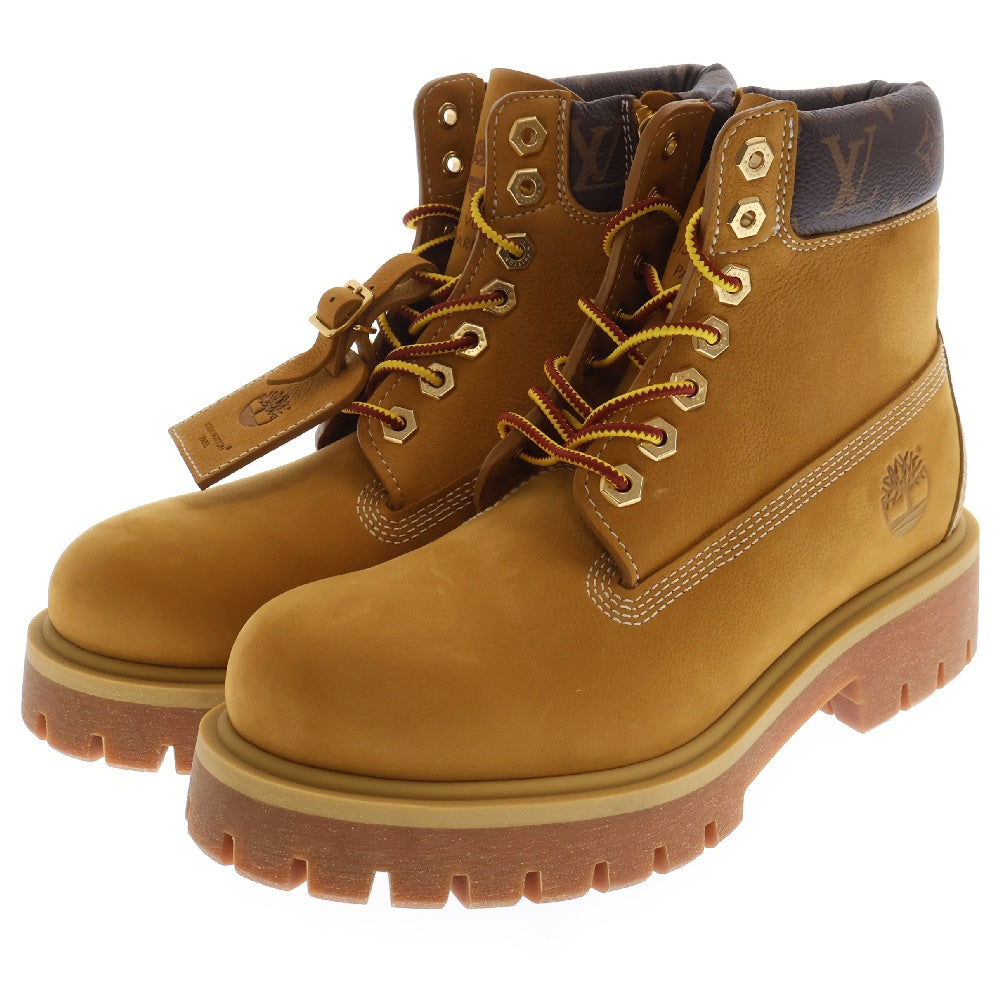 LOUIS VUITTON(ルイヴィトン) ×Timberland アンクルブーツ 8 1/2 1AD74Y ハイカット ブラウン シューズ ゴールド金具