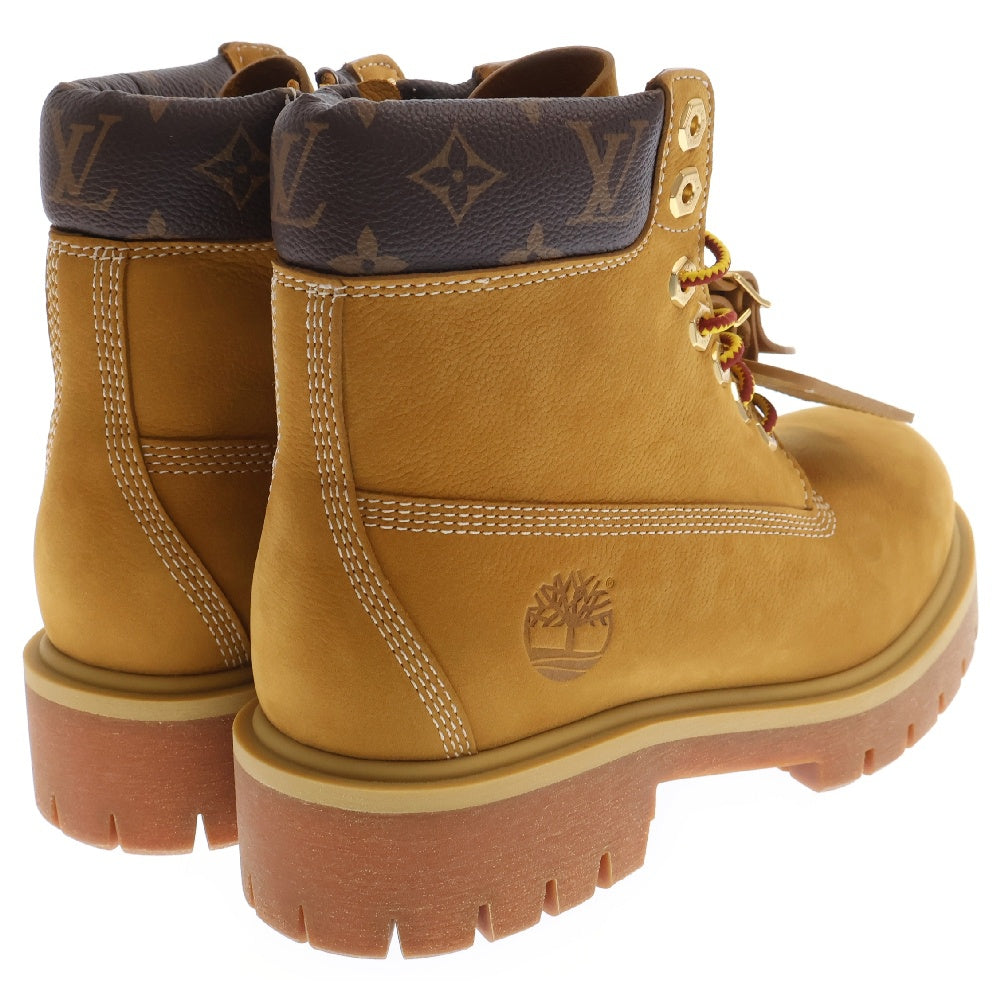 LOUIS VUITTON(ルイヴィトン) ×Timberland アンクルブーツ 8 1/2 1AD74Y ハイカット ブラウン シューズ ゴールド金具