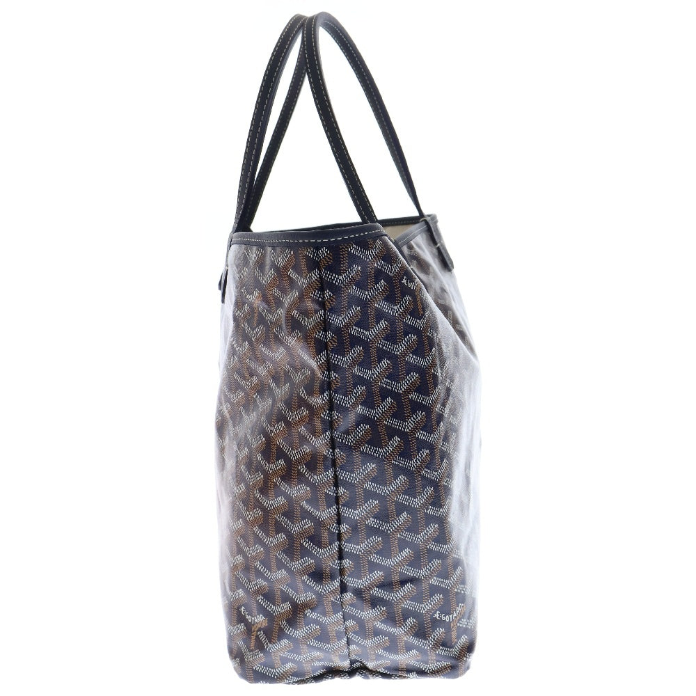 GOYARD(ゴヤール) サンルイPM ネイビー PVC×レザー トートバッグ ハンドバッグ