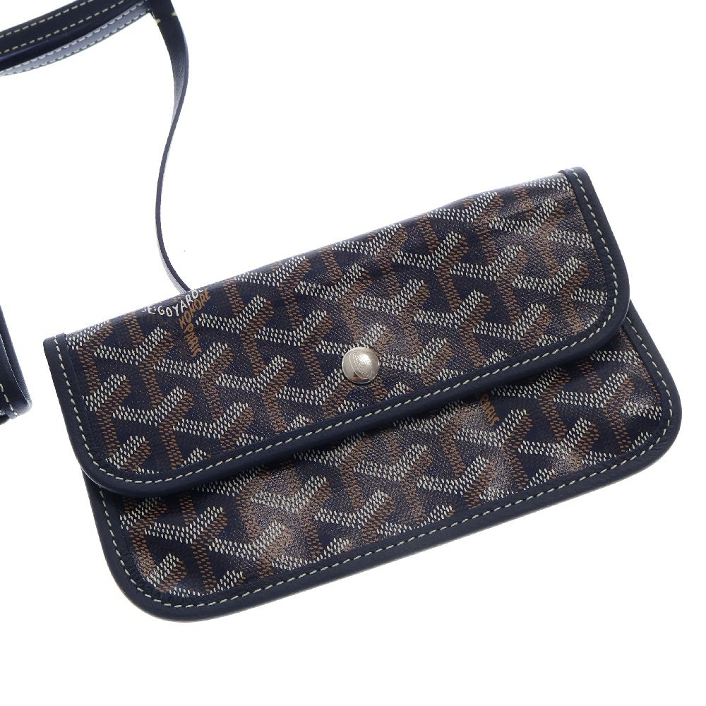 GOYARD(ゴヤール) サンルイPM ネイビー PVC×レザー トートバッグ ハンドバッグ