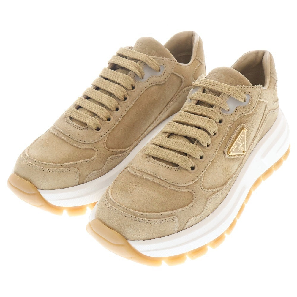PRADA(プラダ) Prax 01 スウェードローカットスニーカー ベージュ 1E621N レディース
