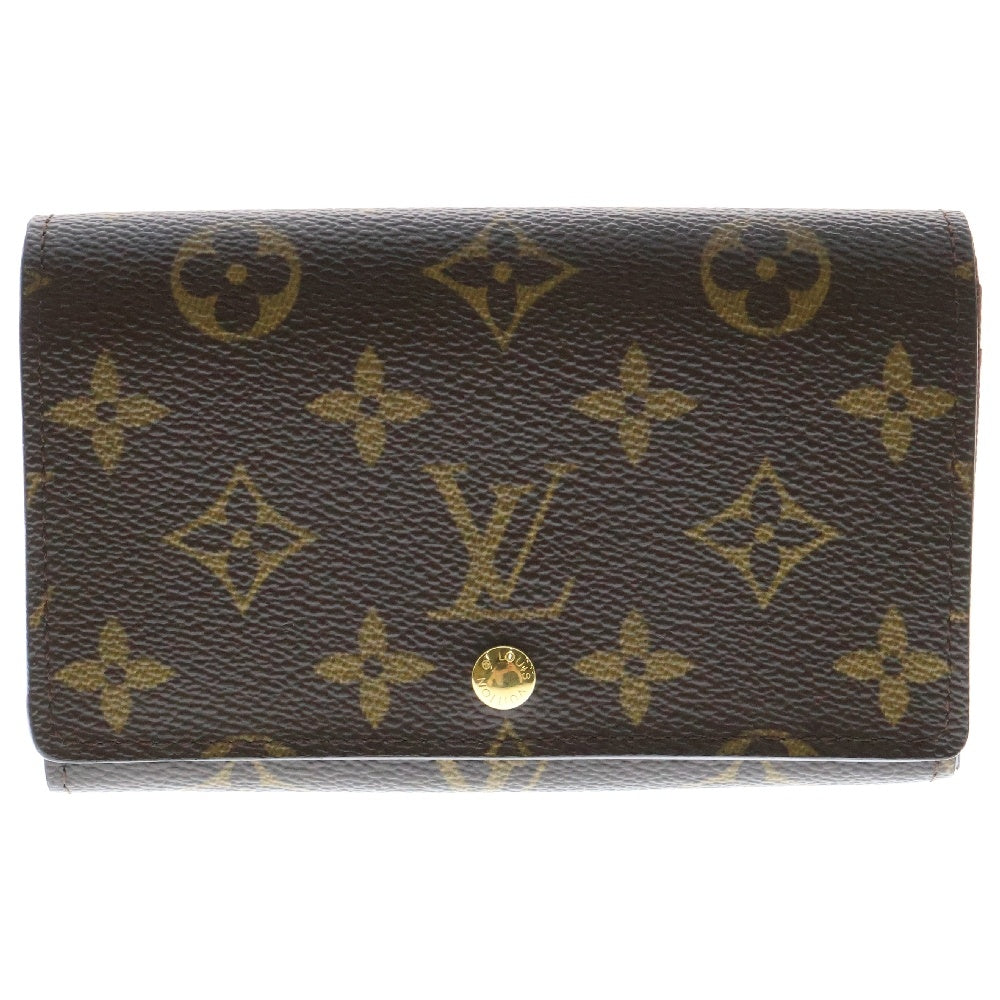LOUIS VUITTON(ルイヴィトン) モノグラム ポルトモネ ビエ トレゾール ブラウン PVCレザー 二つ折り財布 M61730