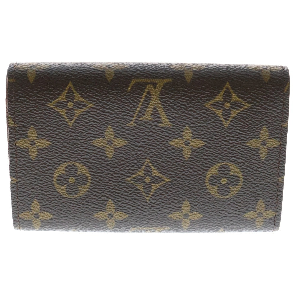 LOUIS VUITTON(ルイヴィトン) モノグラム ポルトモネ ビエ トレゾール ブラウン PVCレザー 二つ折り財布 M61730