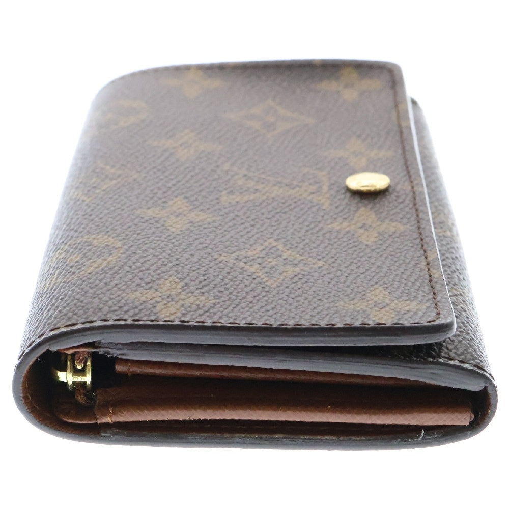 LOUIS VUITTON(ルイヴィトン) モノグラム ポルトモネ ビエ トレゾール ブラウン PVCレザー 二つ折り財布 M61730