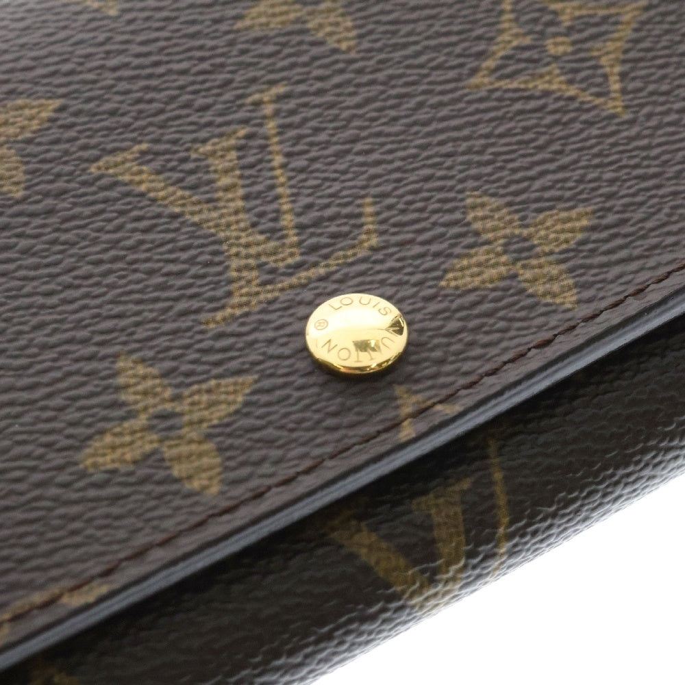 LOUIS VUITTON(ルイヴィトン) モノグラム ポルトモネ ビエ トレゾール ブラウン PVCレザー 二つ折り財布 M61730