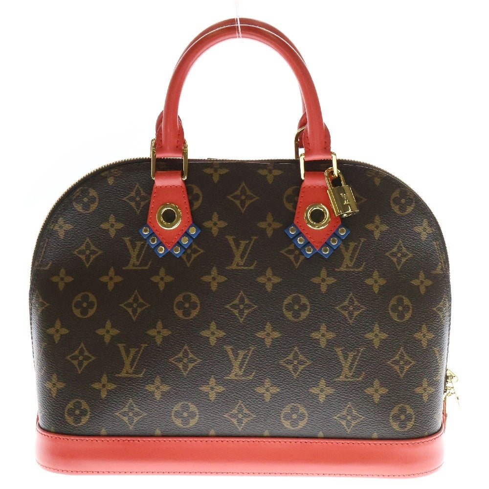 LOUIS VUITTON(ルイヴィトン) モノグラム トーテムアルマPM フラミンゴ ハンドバッグ ブラウン ゴールド金具 レザー×PVC M41659