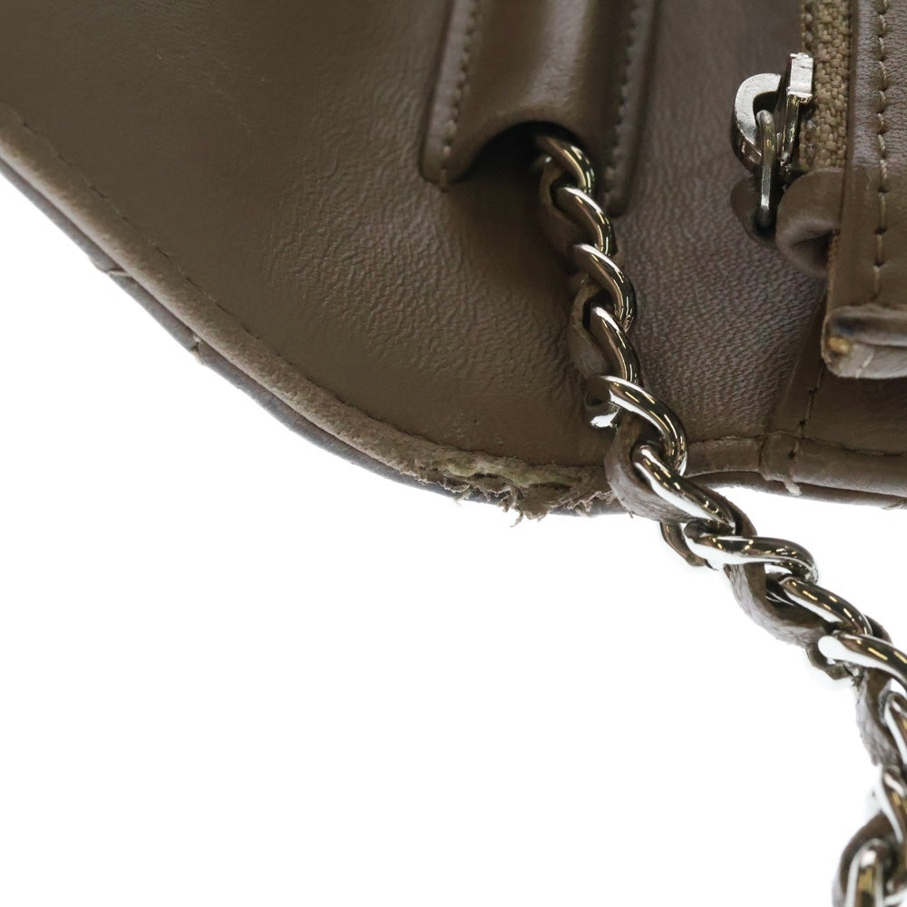 CHANEL(シャネル) チェーンウォレット ショルダーウォレット ベージュ ラムスキン シルバー金具