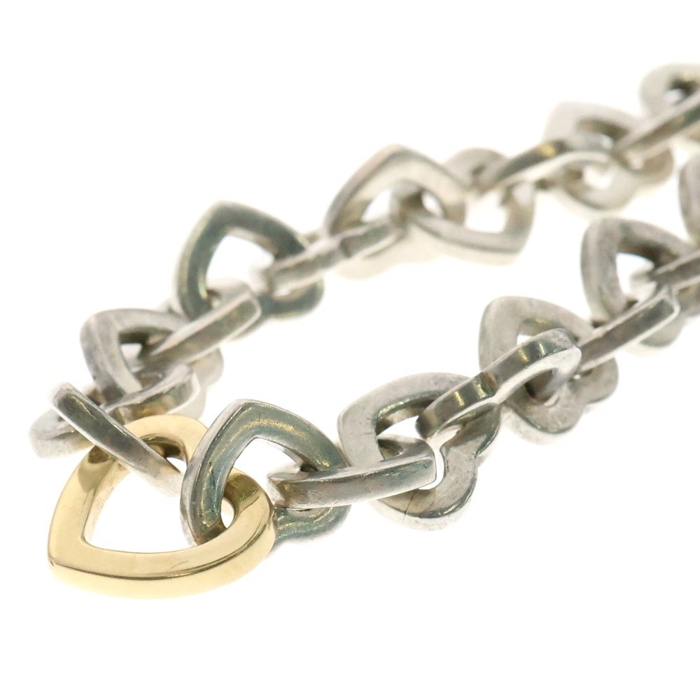 TIFFANY&Co(ティファニー) ハートリンク ブレスレット Au750×Ag925 ゴールド×シルバー アクセサリー