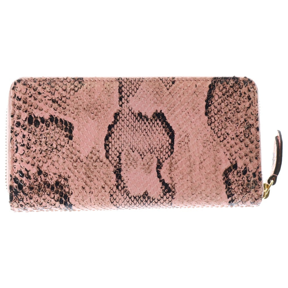 GUCCI(グッチ) GGマーモント ラウンドファスナー ピンク ロングウォレット 長財布 カードケース ゴールド金具 456117