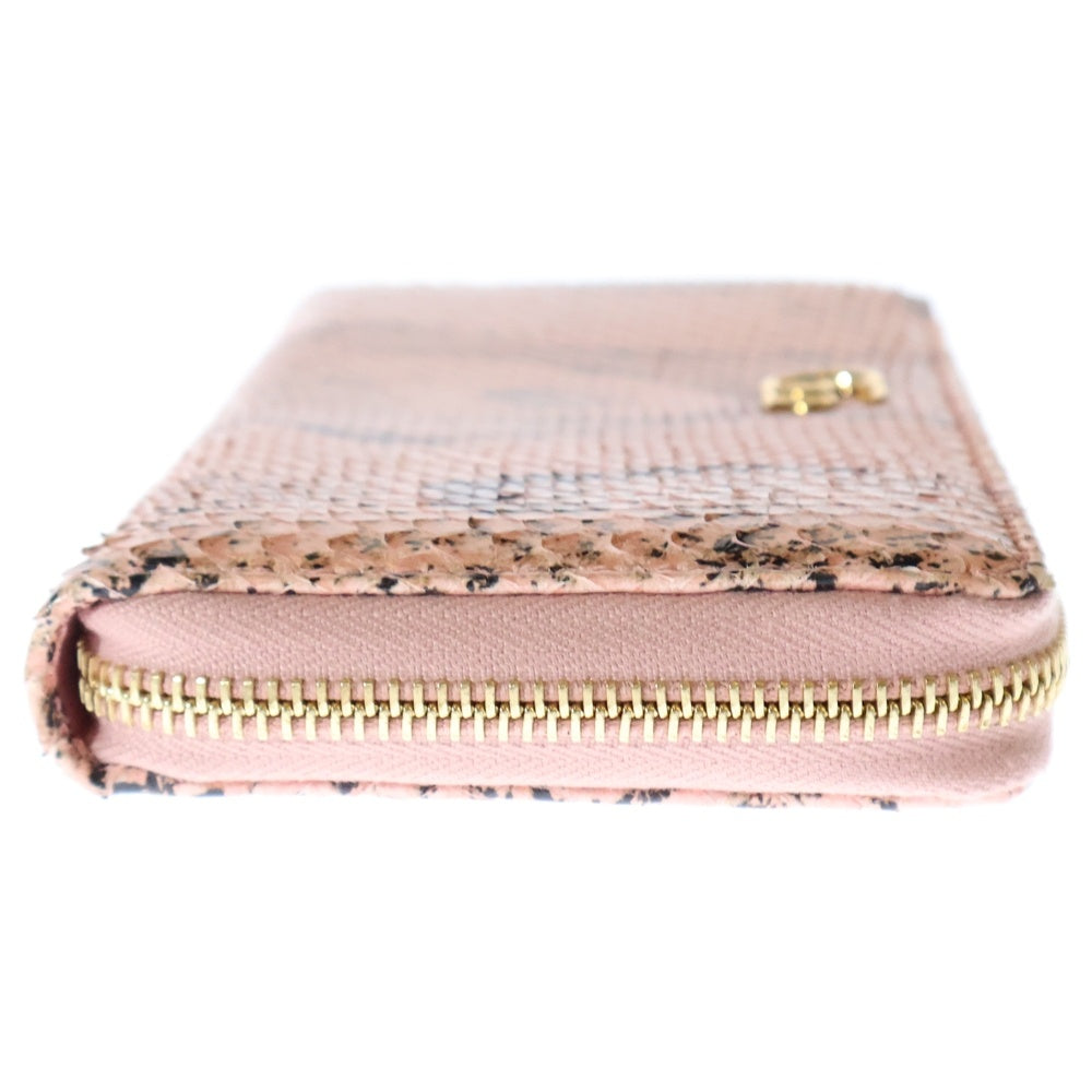 GUCCI(グッチ) GGマーモント ラウンドファスナー ピンク ロングウォレット 長財布 カードケース ゴールド金具 456117