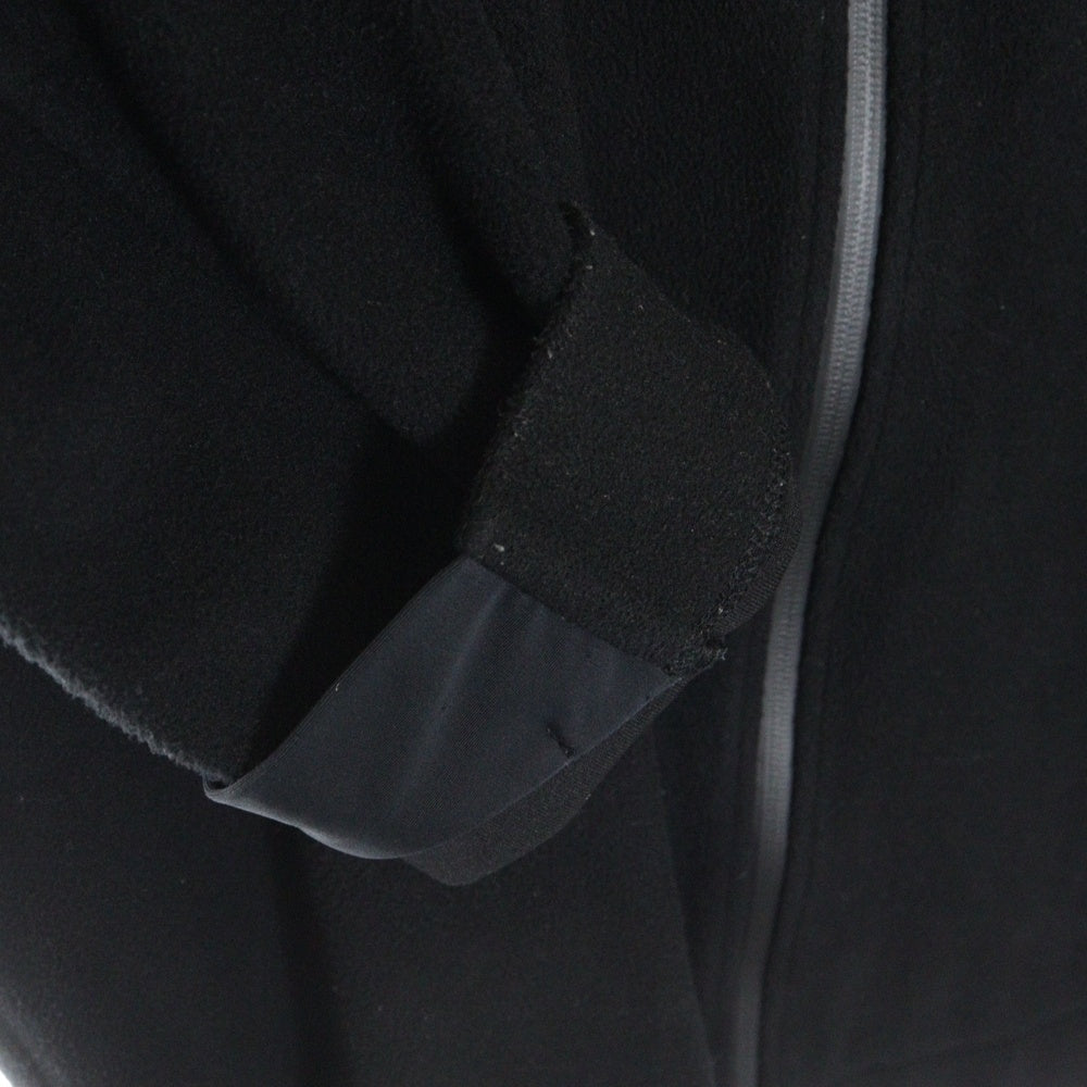 MONCLER(モンクレール) ZIP UP GRENOBLE MAGLIA CARDIGAN グルノーブル ダウン切替 ワッペンロゴ ジップアップフリースジャケット ブルゾン ブラック H20978G70000