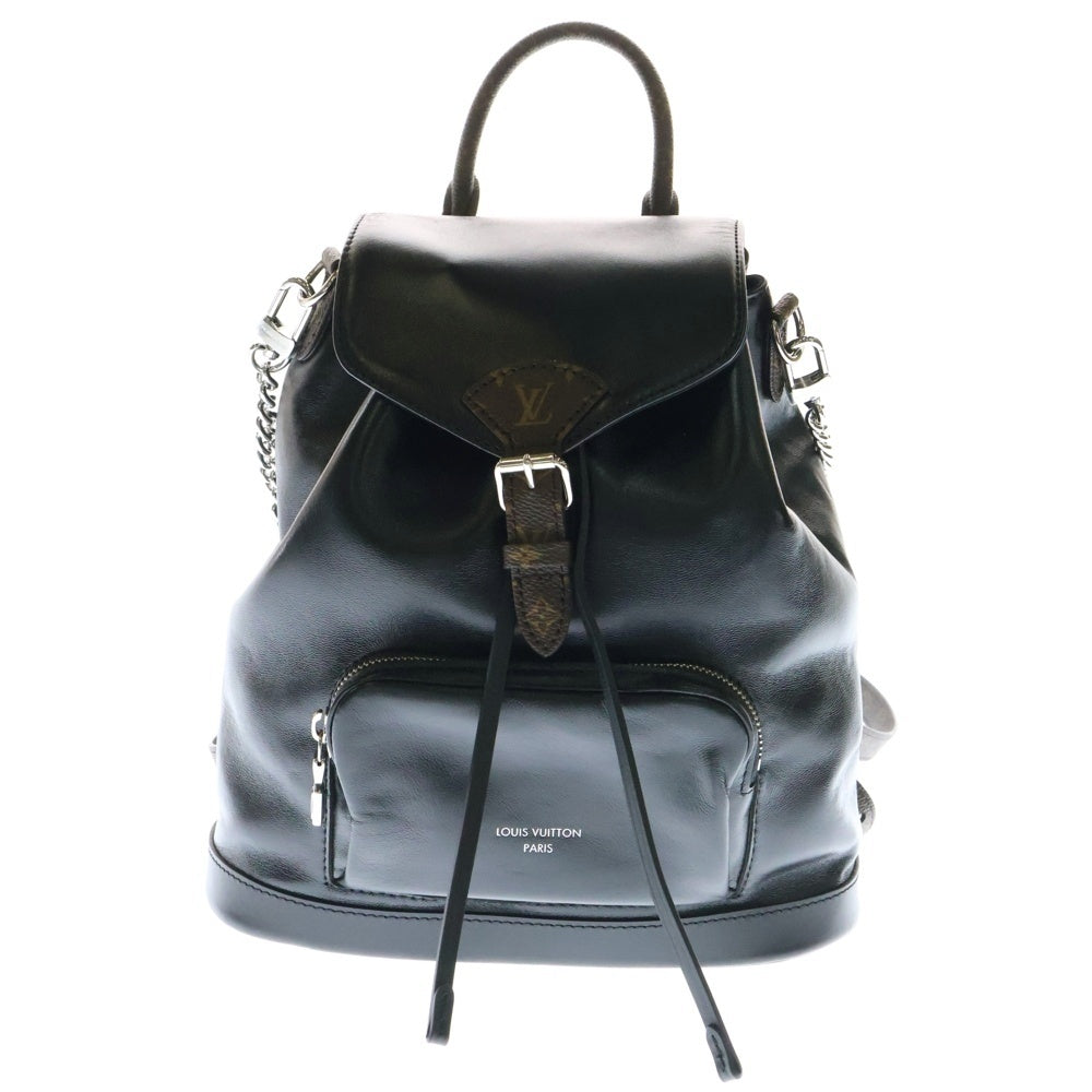 LOUIS VUITTON(ルイヴィトン) モノグラム モンスリ バイブPM バックパック リュック ブラウン×ブラック PVCレザー RFID M12587