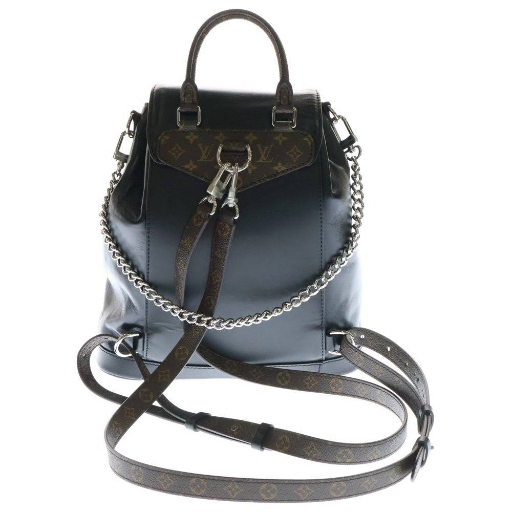 LOUIS VUITTON(ルイヴィトン) モノグラム モンスリ バイブPM バックパック リュック ブラウン×ブラック PVCレザー RFID M12587