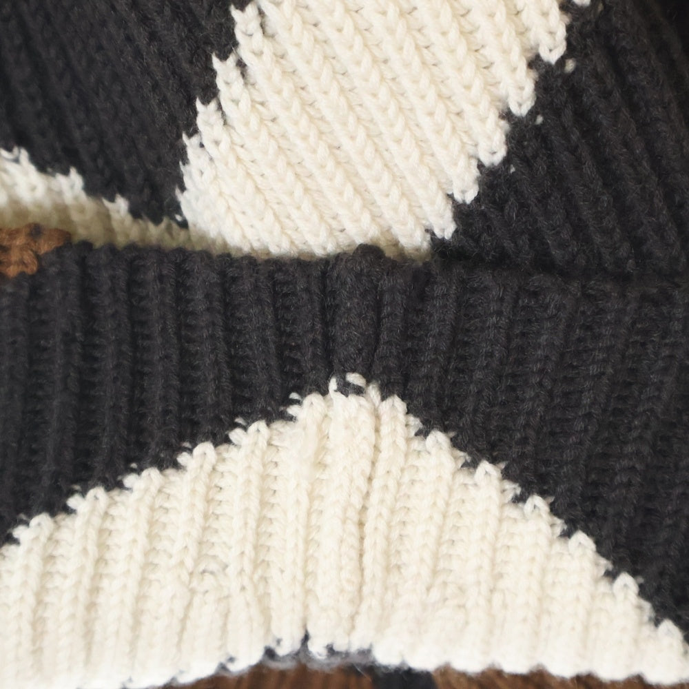 BURBERRY(バーバリー) 22AW ティッシ期 シェブロン チェック ニット ミニスカート ブラウン レディース 8055734