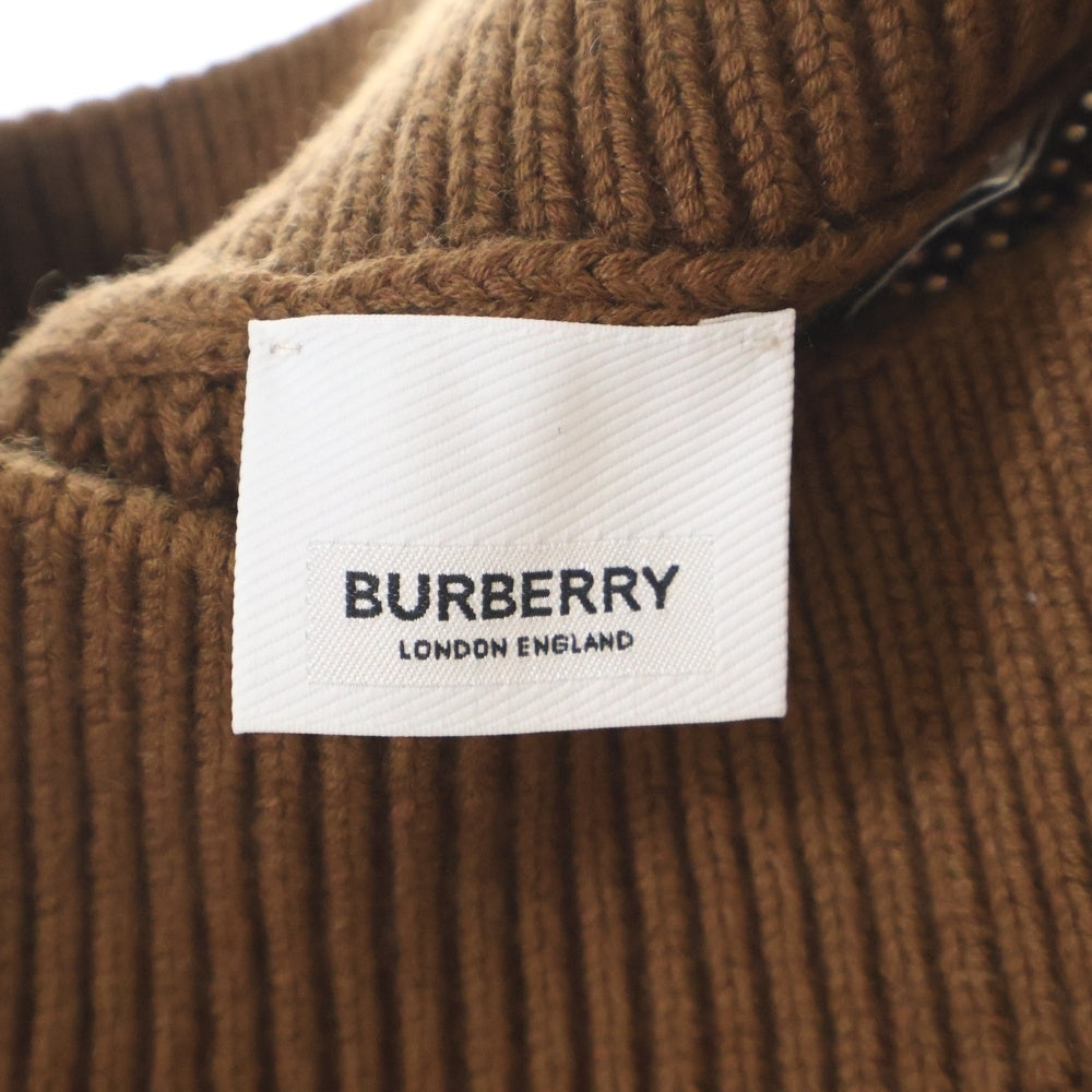 BURBERRY(バーバリー) 22AW ティッシ期 シェブロン チェック ニット ミニスカート ブラウン レディース 8055734