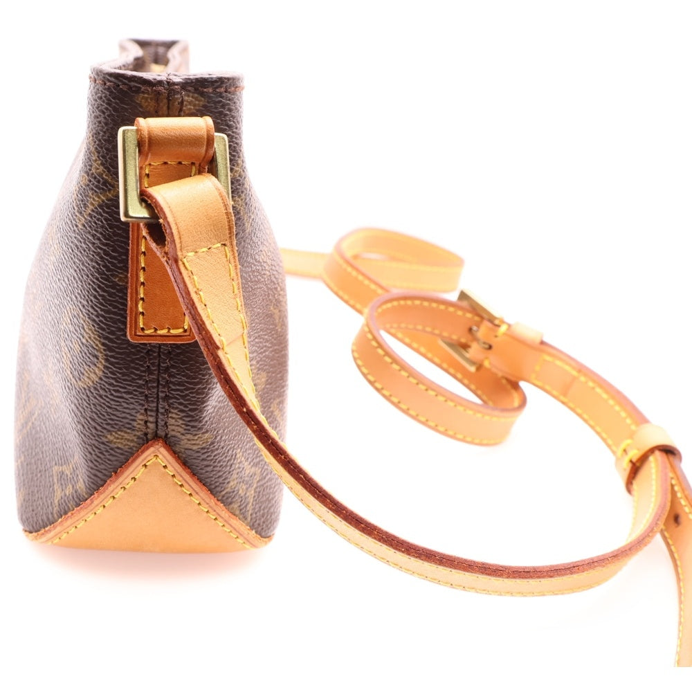 LOUIS VUITTON(ルイヴィトン) モノグラム トロター ショルダーポシェット ショルダーバッグ ミニバッグ ブラウン ゴールド金具 レザー×PVC M51240