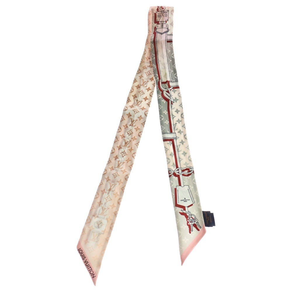 LOUIS VUITTON(ルイヴィトン) バンドー BB ライジング コンフィデンシャル モノグラム スカーフ ピンク×ホワイト M77636