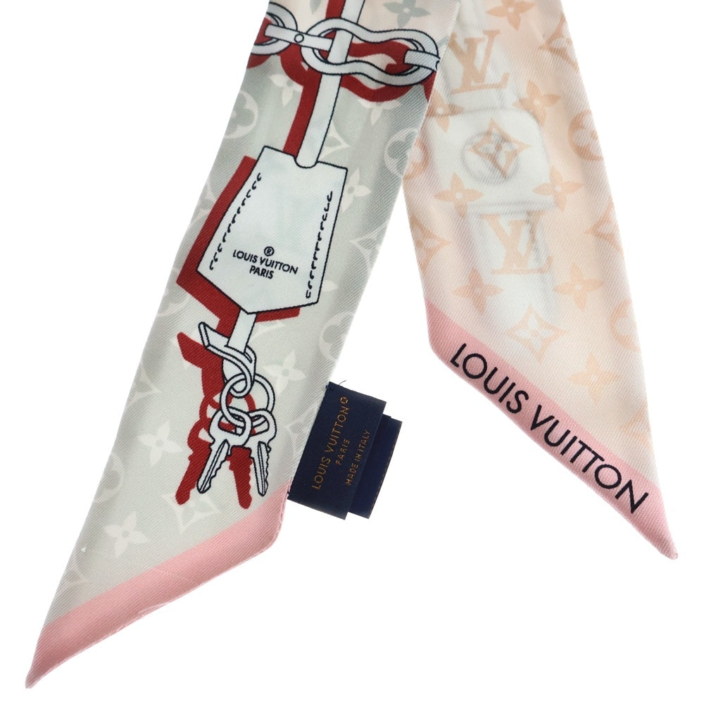 LOUIS VUITTON(ルイヴィトン) バンドー BB ライジング コンフィデンシャル モノグラム スカーフ ピンク×ホワイト M77636