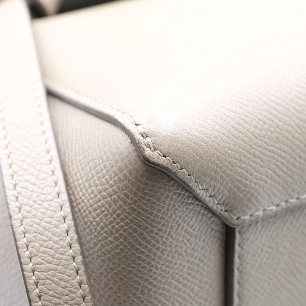 CELINE(セリーヌ) ベルトバッグ 2WAYバッグ ハンドバッグ ショルダーバッグ ゴールド金具 マイクロ ベージュ レザー 189153