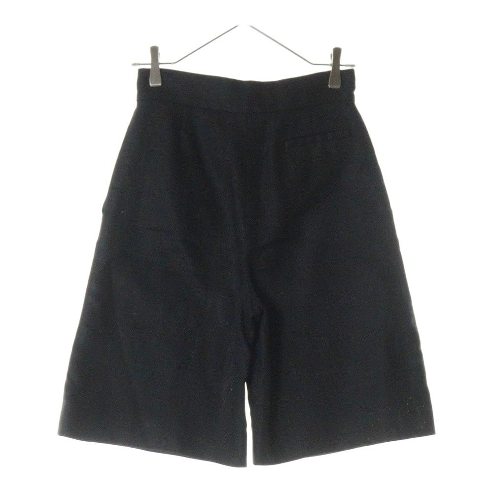 Chloe(クロエ) リネン ノータック スラックス ハーフ ショートパンツ ブラック レディース 6SSH01-6S048