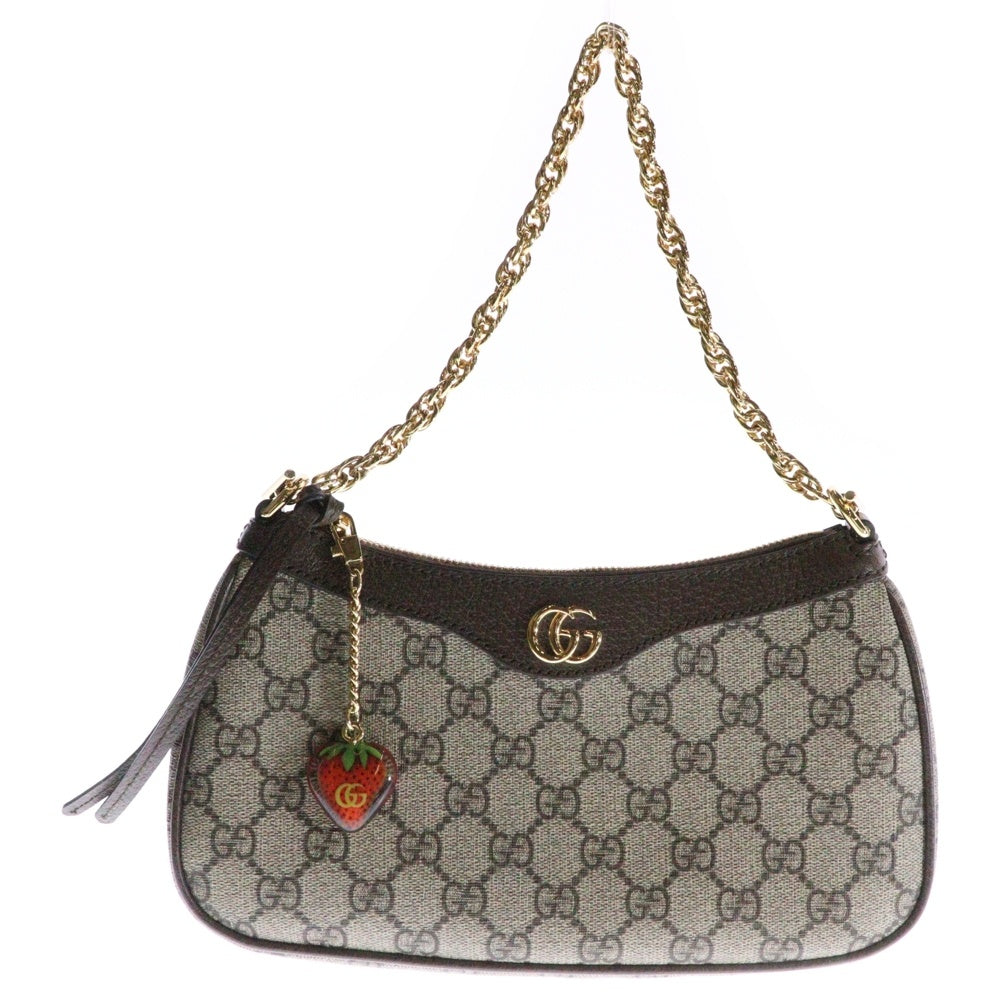 GUCCI(グッチ) GGスプリーム オフィディア スモール 2way ショルダーバッグ ハンドバッグ ブラウン PVCレザー 735132