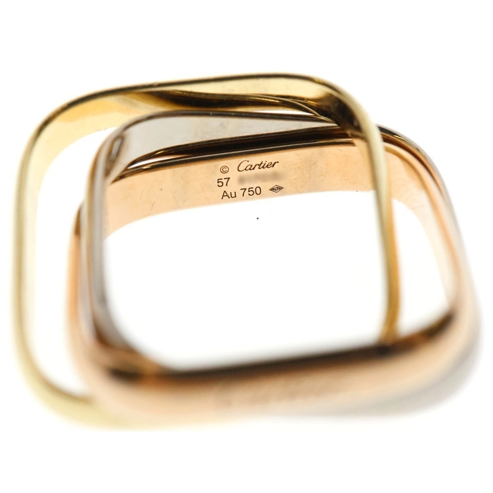 Cartier(カルティエ) トリニティ クッション リング Au750YG/PG/WG イエローゴールド ピンクゴールド ホワイトゴールド 57 指輪 ジュエリー アクセサリー