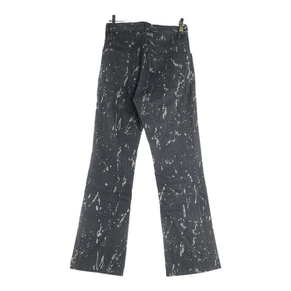 SAINT LAURENT(サンローラン) ペイント加工 フレア デニムパンツ ジーンズ グレー YP60-003