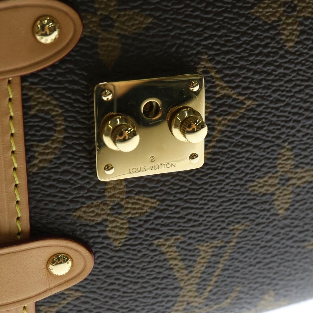 LOUIS VUITTON(ルイヴィトン) サイドトランク PM モノグラム PVC レザー 2WAY ハンド ショルダーバッグ ゴールド金具 ブラウン M46815